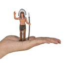 Indianerhøvding figur 2x3,5x8 cm kunststof, fri for ftalater, fra Mojo