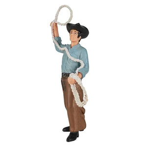 Cowboyfigur med lasso 3,5x5x8,5 cm, kunststof, fra 3 år – Mojo