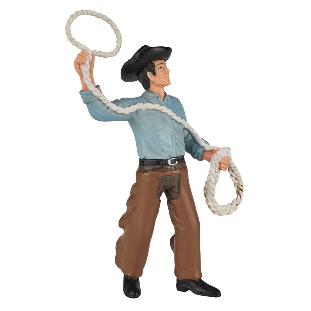 Cowboyfigur med lasso 3,5x5x8,5 cm, kunststof, fra 3 år – Mojo