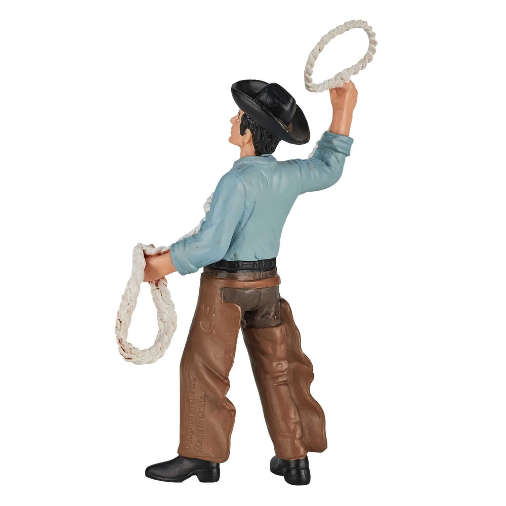 Cowboyfigur med lasso 3,5x5x8,5 cm, kunststof, fra 3 år – Mojo