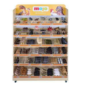 73 Cm Gulv Display I Træ Med Hylder Og Hjul – Mojo