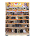 105 Cm Gulv Display I Træ Med Hylder Og Hjul – Mojo