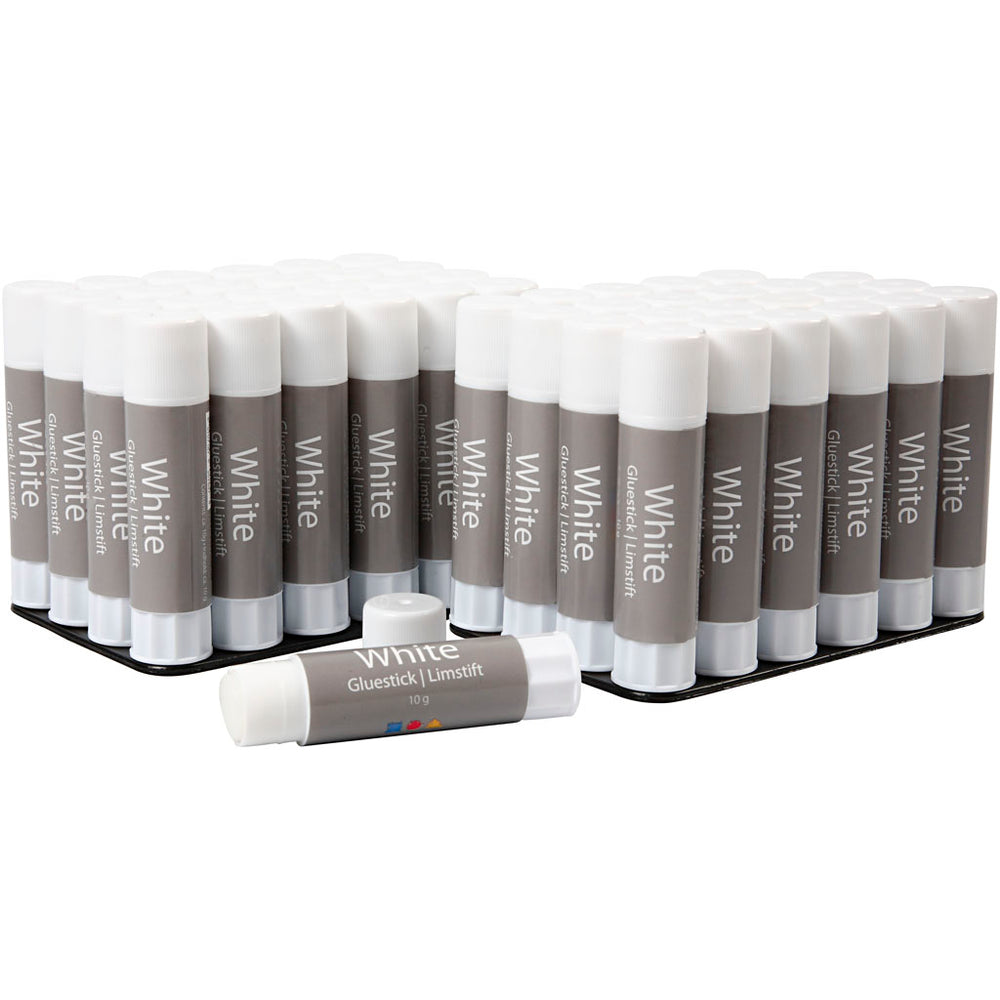 White Limstift , 10 g, 48 stk./ 1 pk.