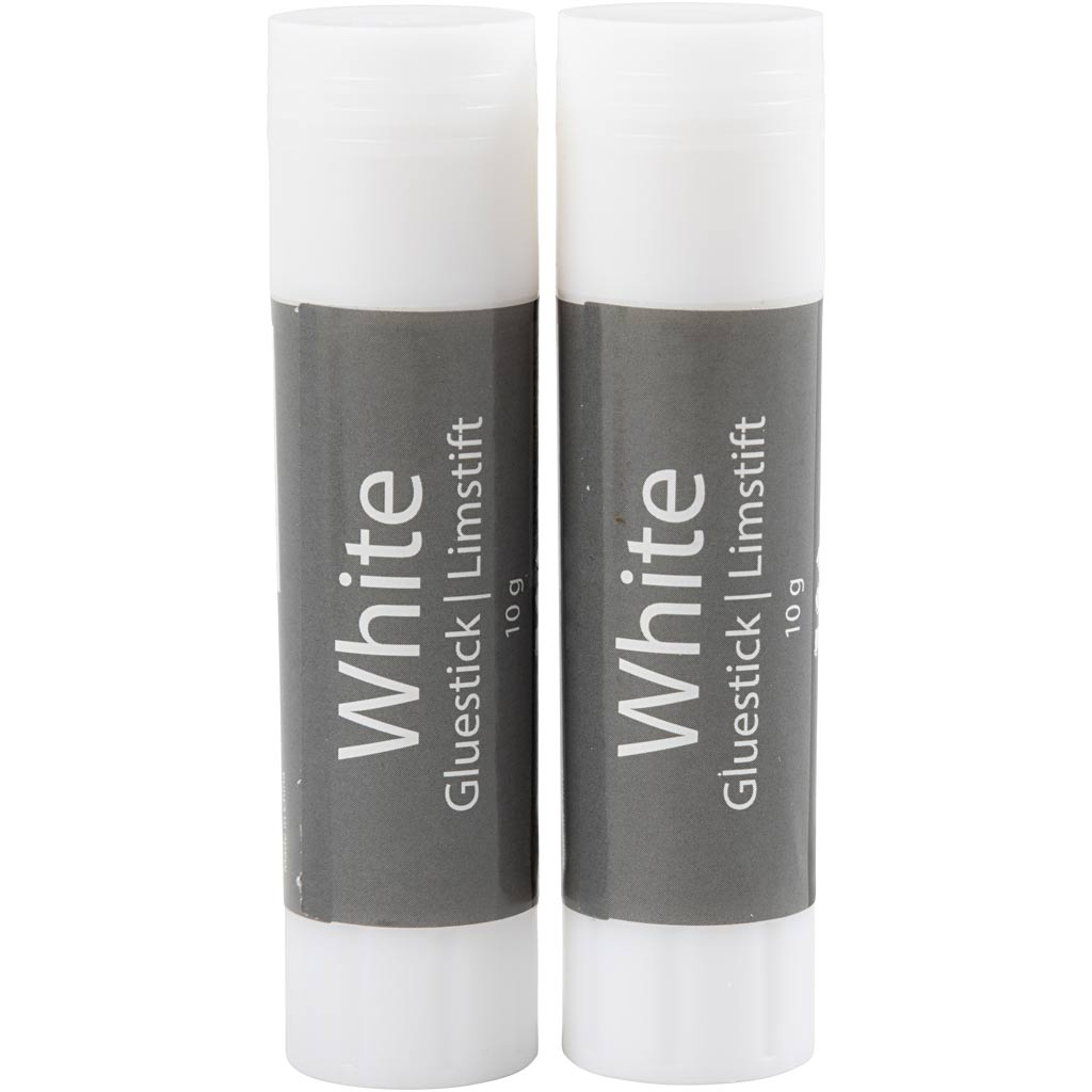 Hvid Limstift 10 g - 2 stk. til Kreative Projekter