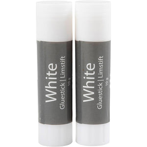 White Limstift , rund, 10 g, 2 stk./ 1 pk.
