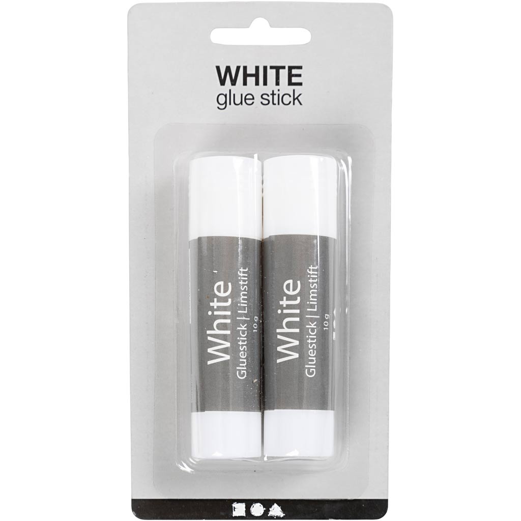 White Limstift , rund, 10 g, 2 stk./ 1 pk.