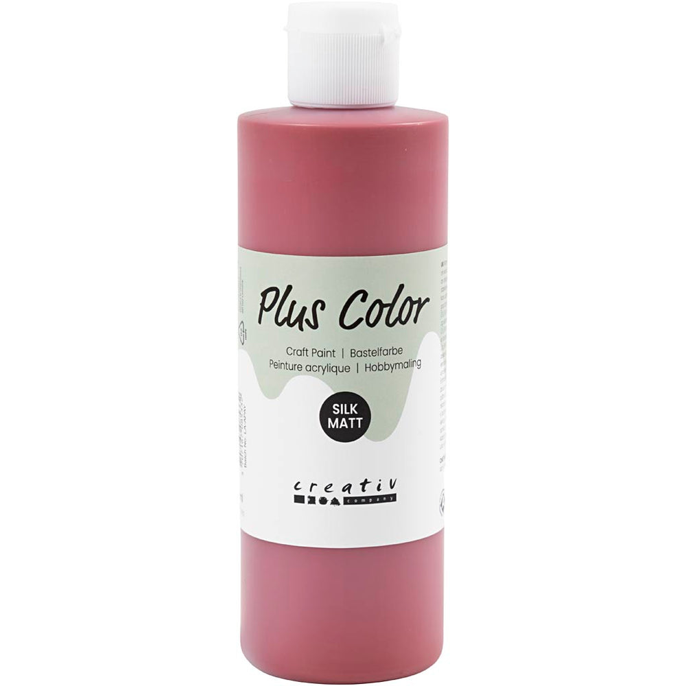 Plus Color Hobbymaling, gl. rød, 250 ml/ 1 fl.