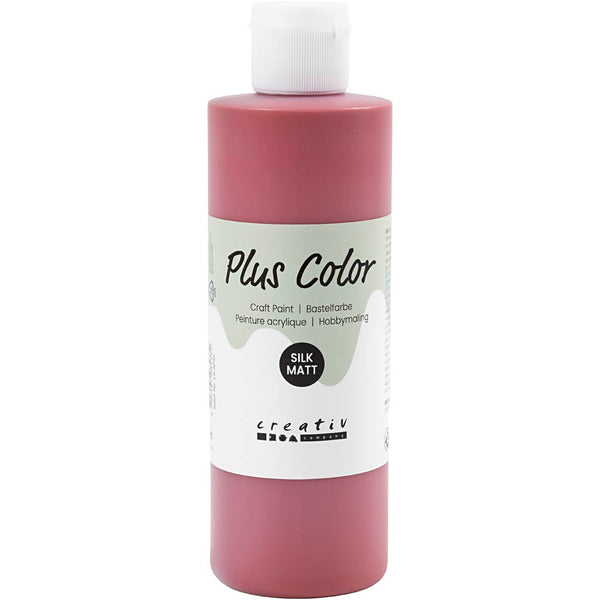 Plus Color Hobbymaling, gl. rød, 250 ml/ 1 fl.