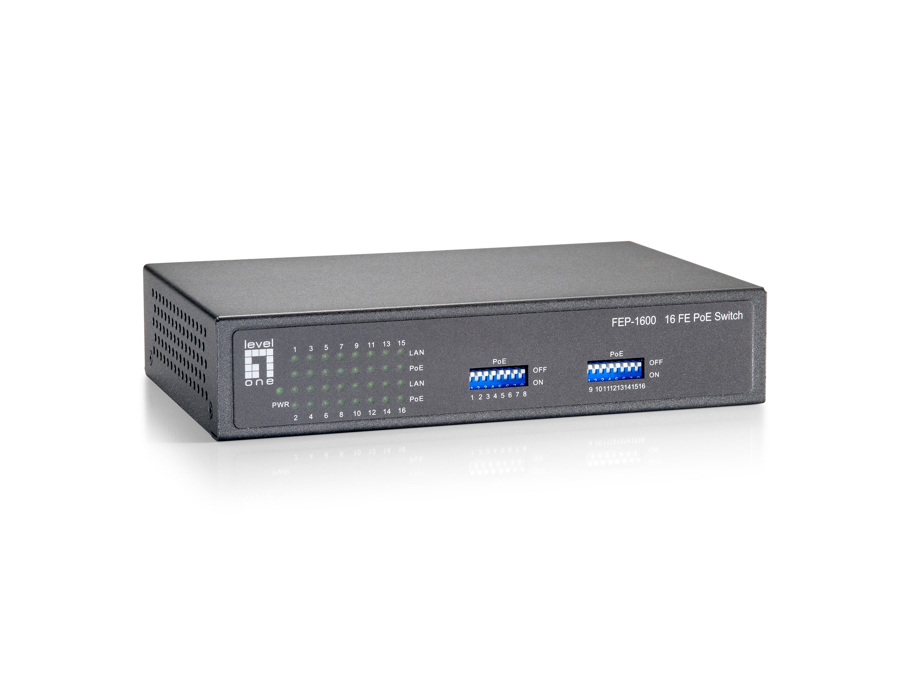 LevelOne FEP-1600W90 Switch 16-porte 10/100  PoE