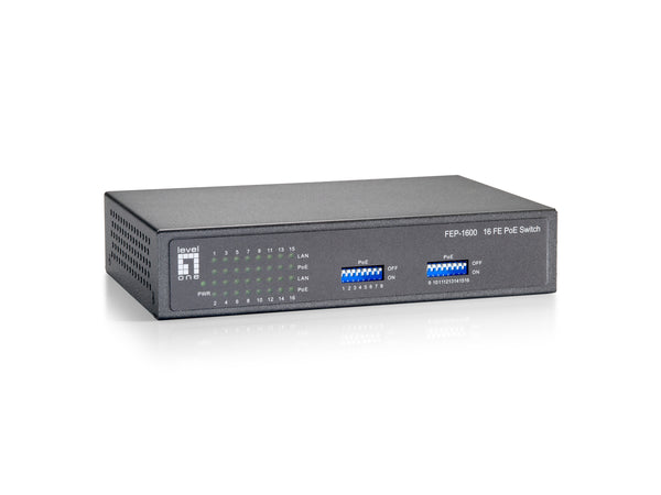 LevelOne FEP-1600W90 Switch 16-porte 10/100  PoE