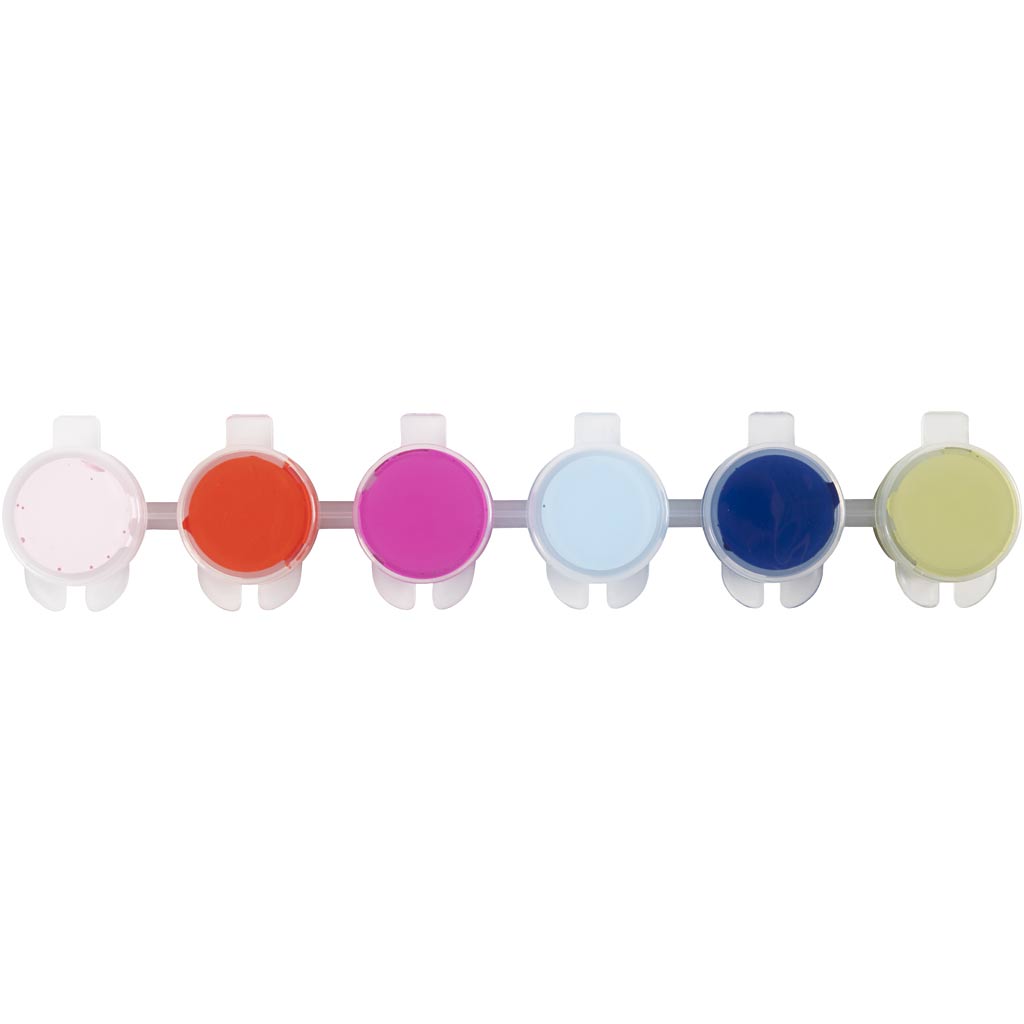 Plus Color Hobbymaling, stærke farver, 6x5 ml/ 1 pk.