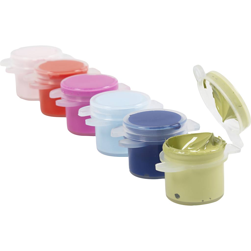 Plus Color Hobbymaling, stærke farver, 6x5 ml/ 1 pk.