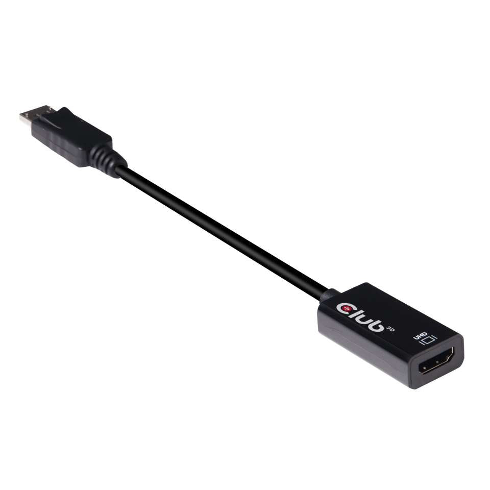 Club 3D CAC-1080 DisplayPort til HDMI 2.0a Adapter Sort