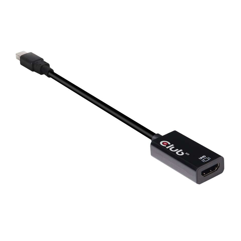 Club 3D CAC-1180 Mini DisplayPort 1.4 til HDMI 2.0a adapter Sort