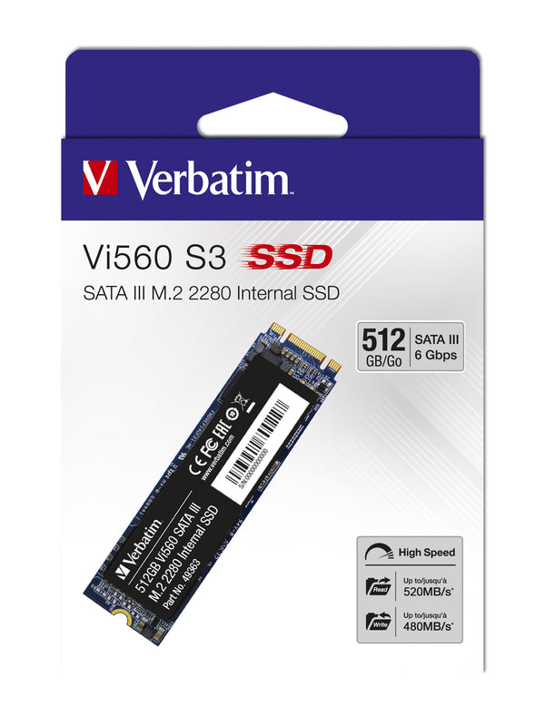 Verbatim Vi560 S3 SSD 512GB M.2 SATA-600