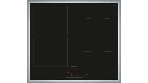 Siemens iQ500 ED64RHSB1E kogeplade Sort, Rustfrit stål Indbygget 60 cm Zone induktionskogeplade 4 zone(s)