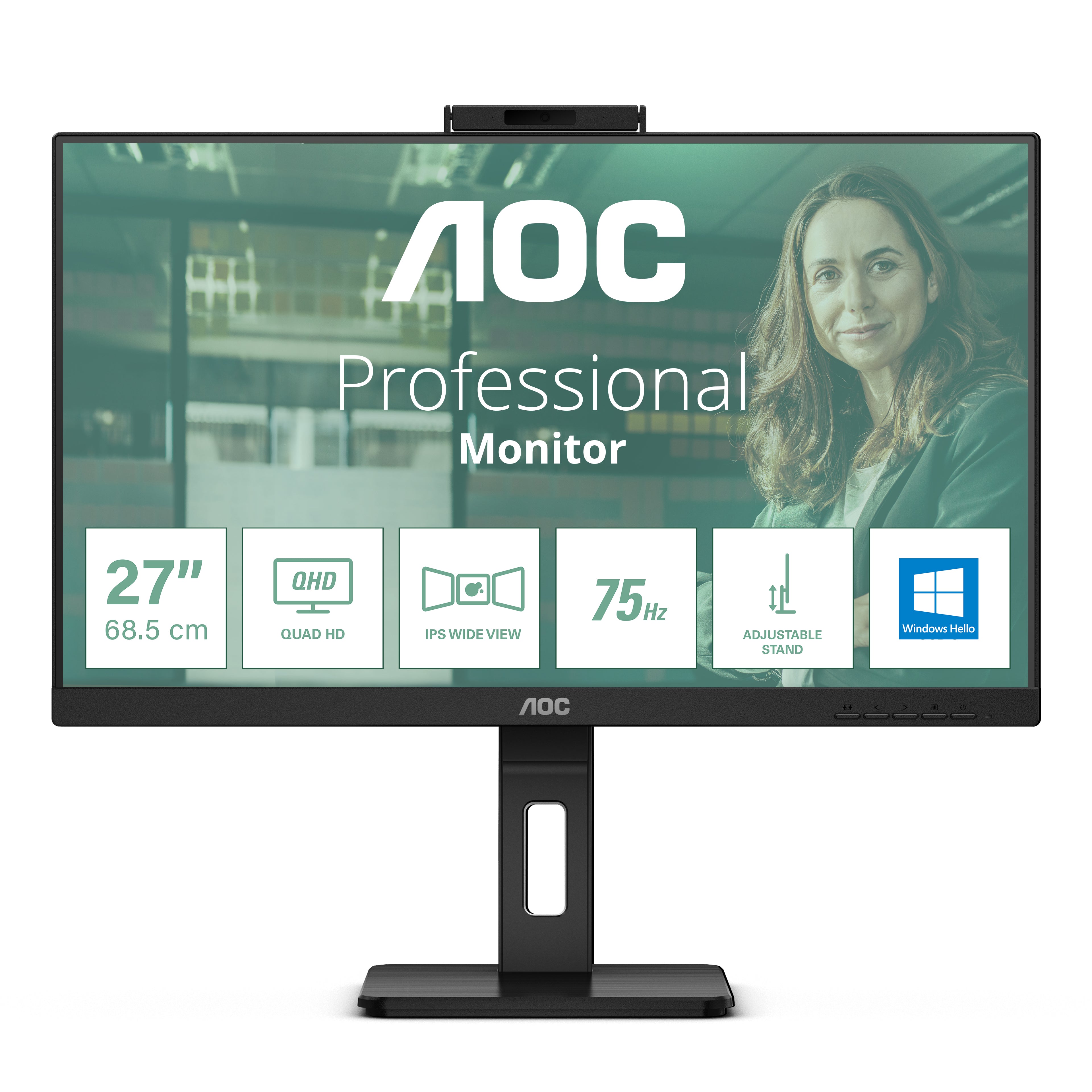 AOC Pro-line Q27P3CW 27 IPS 2560 x 1440 (2K) HDMI DisplayPort USB-C 75Hz