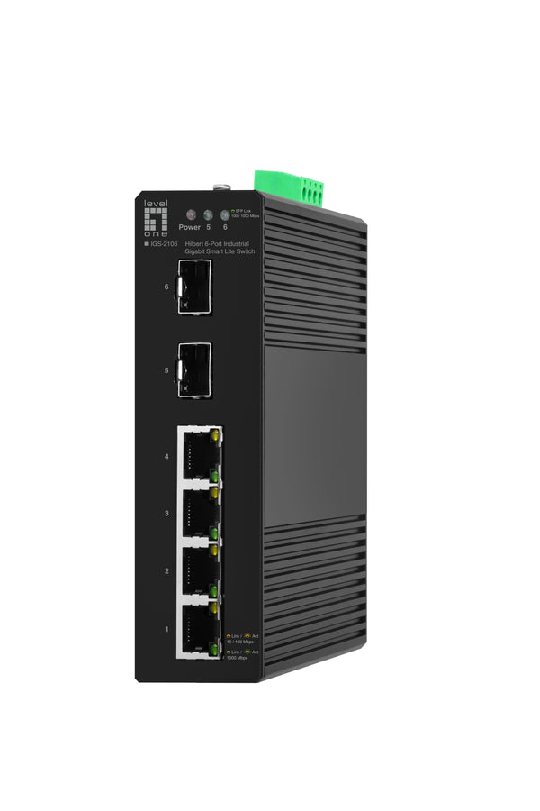 LevelOne IGS-2106 netværksswitch Administreret L2 Gigabit Ethernet (10/100/1000) Sort