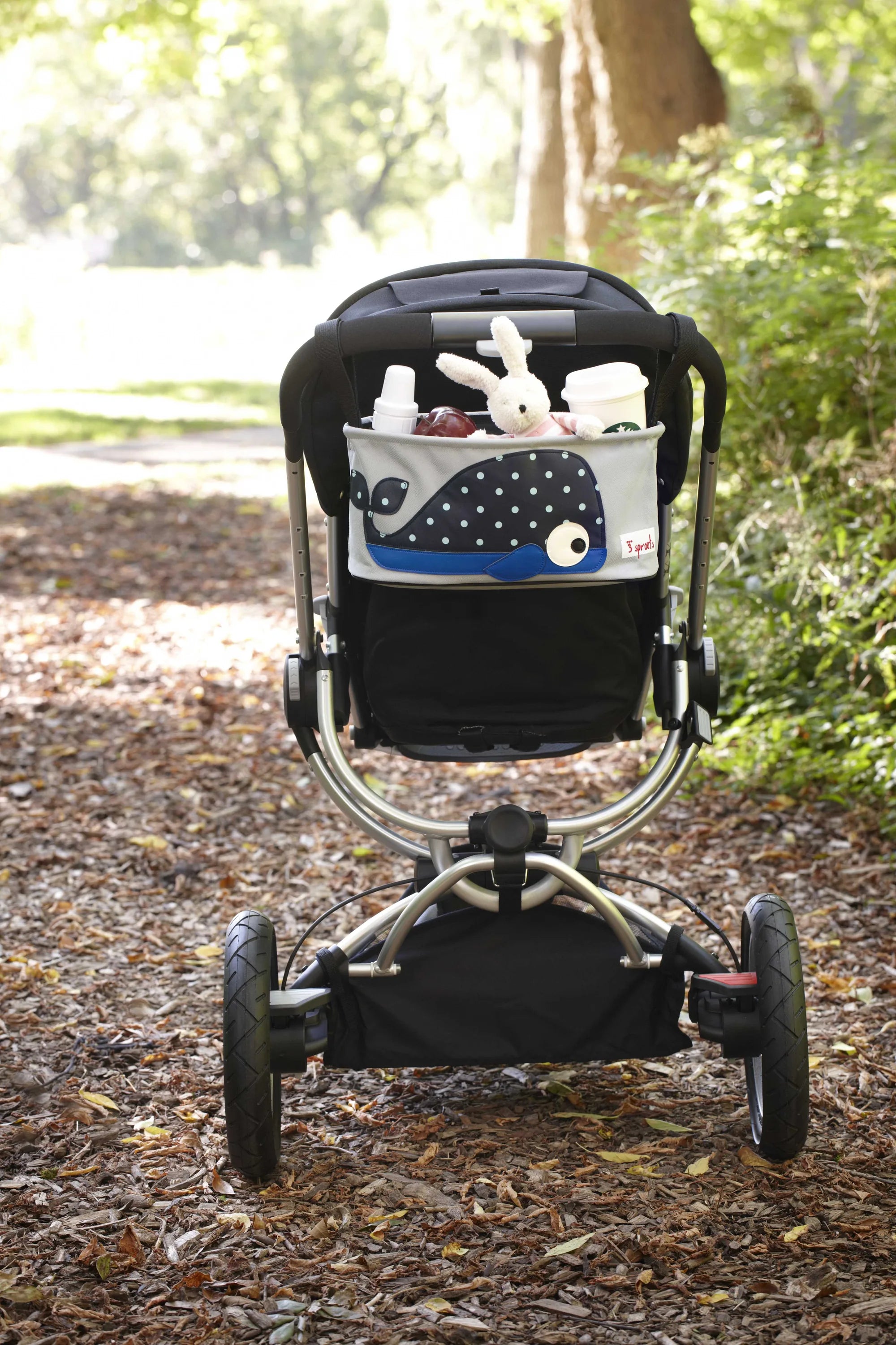 3 Sprouts Opbevaringskurv til klap- og barnevogn (Stroller organizer), Hval