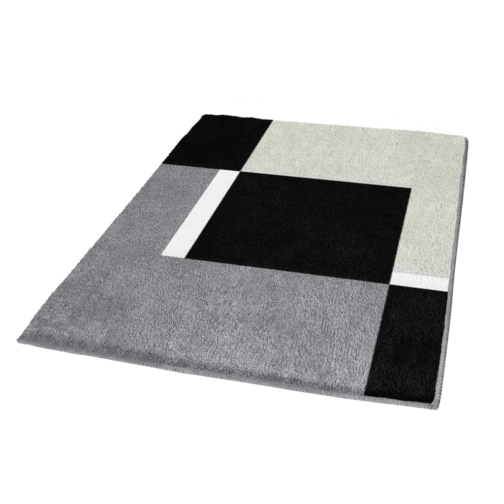 Kleine Wolke Bademåtte Dakota Platinum Grå Og Sort