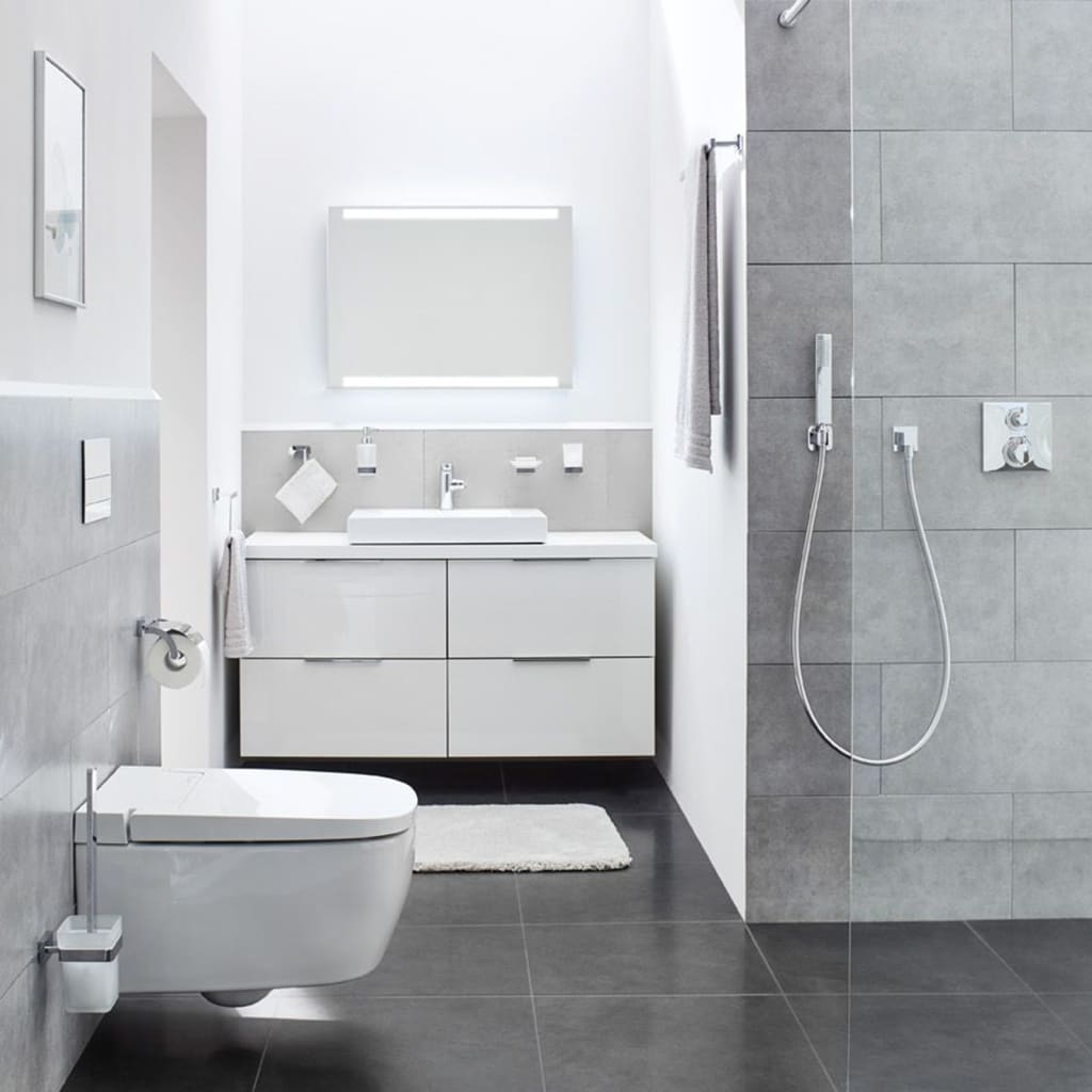 Kleine Wolke Toiletrulleholder Med Låg Meo Sølvfarvet
