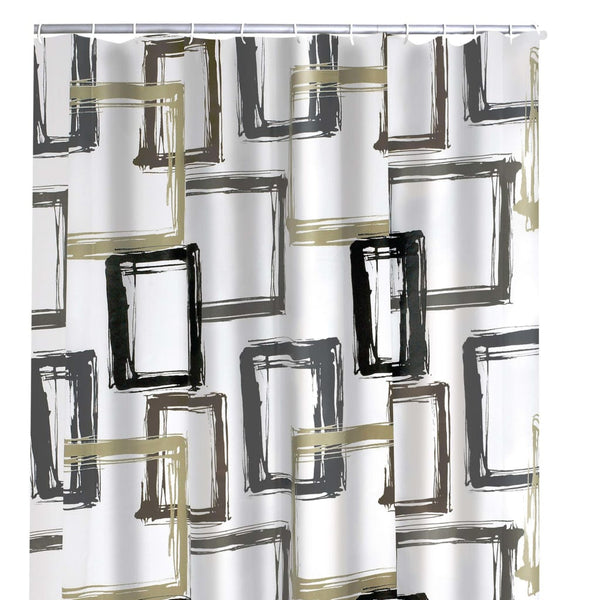 Ridder Badeforhæng Pattern Brown 180X200 Cm
