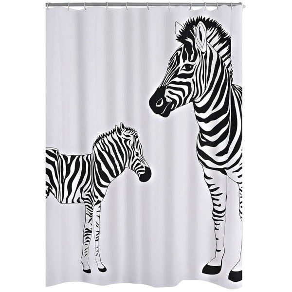 Ridder Badeforhæng Zebra 180 X 200 Cm Antracitgrå