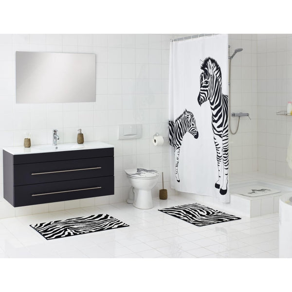 Ridder Brusemåtte Zebra 38X72 Cm Hvid Og Sort