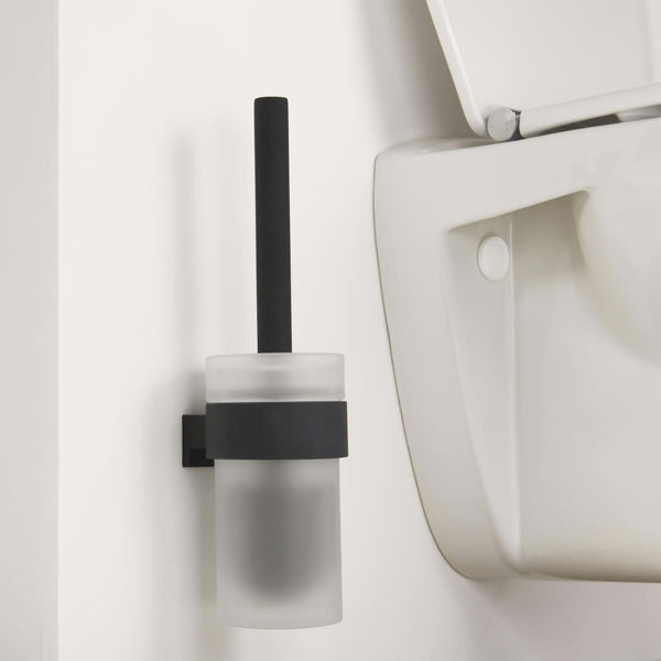 Tiger Toiletbørste Og Holder Bold Mat Sort