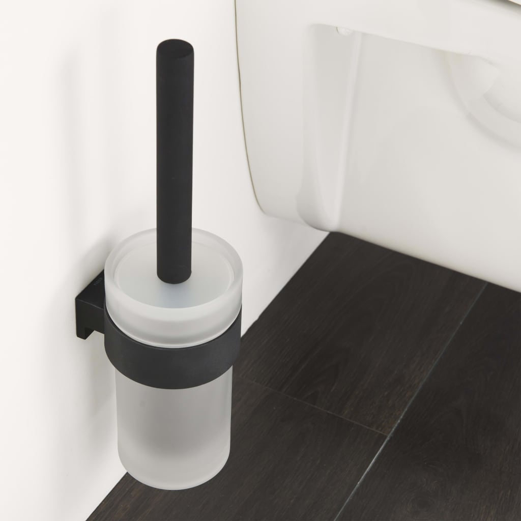 Tiger Toiletbørste Og Holder Bold Mat Sort