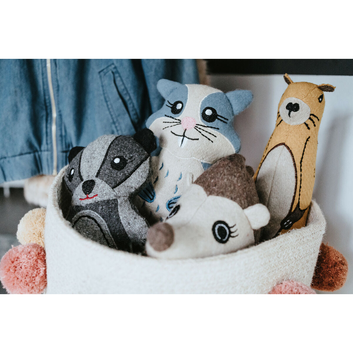 Plush legetøj til hunde Hunter Gul Bomuld 100 % Genbrug Murmeldyr 20 cm