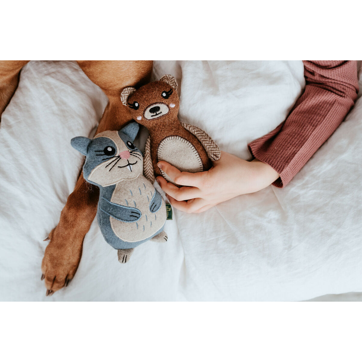 Plush legetøj til hunde Hunter Brun 100 % Genbrug Bjørn
