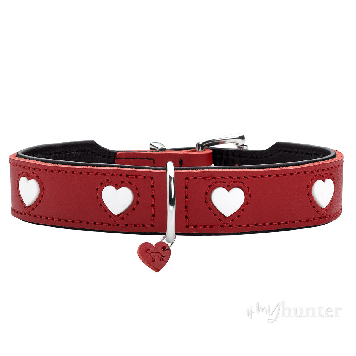 Hundehalsbånd Hunter Love M/L 47-54 cm Rød