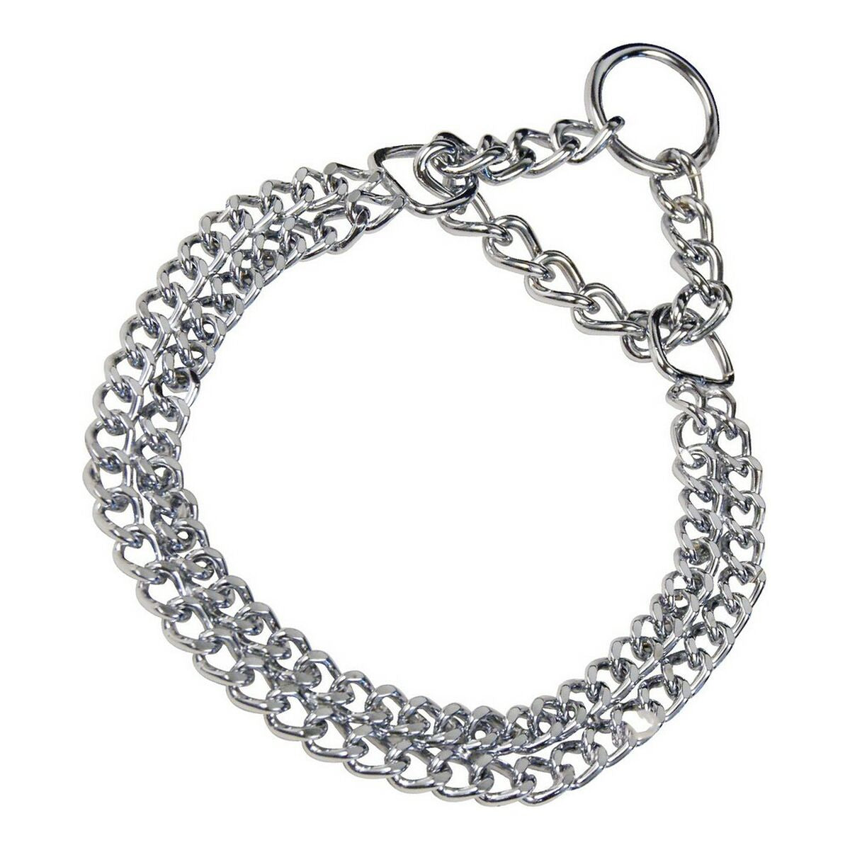 Hundehalsbånd Hs Sprenger Sølvfarvet 2 mm Dobbelt Links (50 cm)