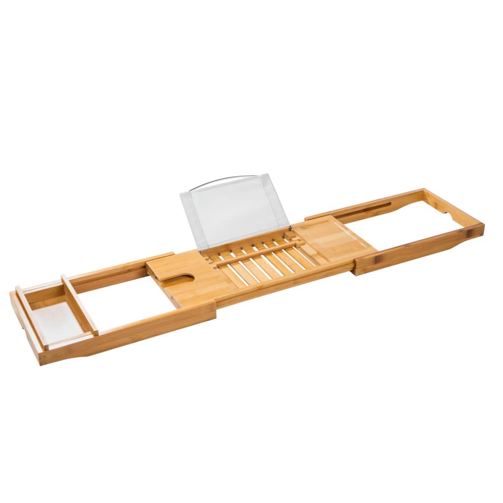 Hi Justerbar Bakke Til Badekar (70-105)X22X4 Cm Bambus Hvid Og Grøn