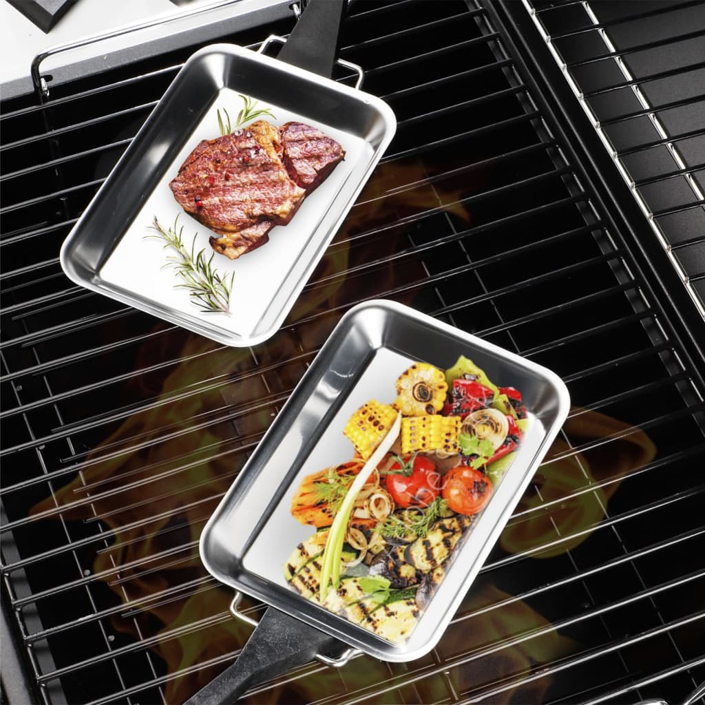 Hi Grillpander 6 Dele Rustfrit Stål