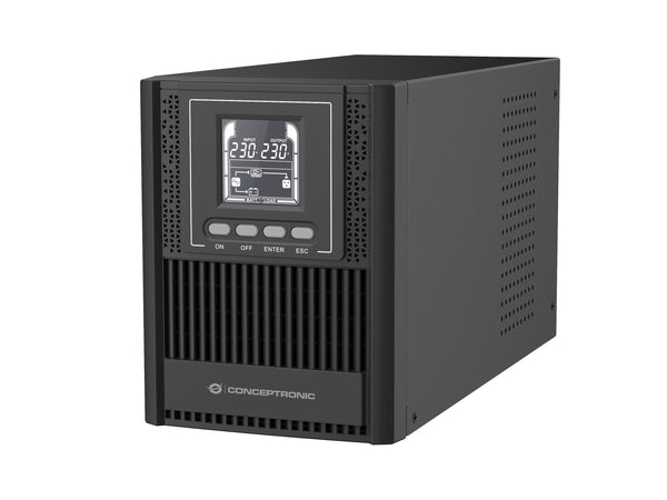 Conceptronic ZEUS52E1K UPS-enhed Dobbeltkonvertering (online) 1 kVA 900 W 4 AC stikkontakt(er)