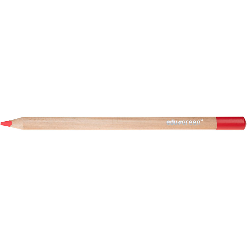 Edugreen Kraftige Farveblyanter, mine 5 mm, rød, 10 stk./ 1 pk.