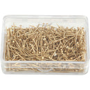 Knappenåle, L: 16 mm, tykkelse 0,65 mm, guld, 35 g/ 1 pk.