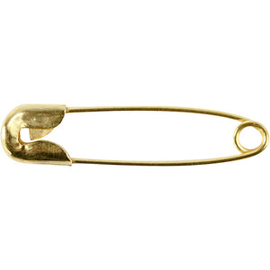 Guld Sikkerhedsnåle 22 mm - 100 stk. i Pakke