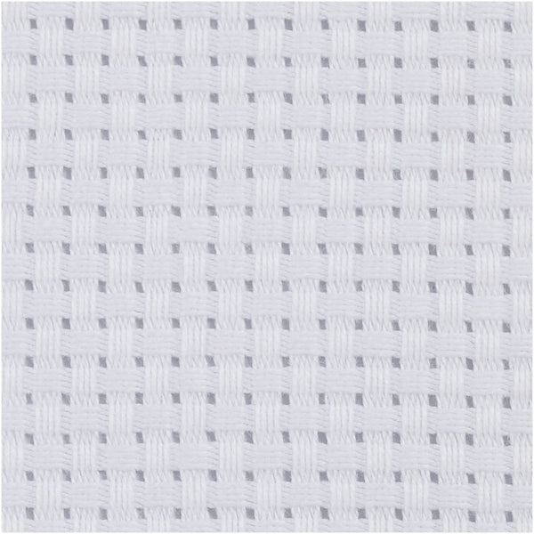 Aidastof, str. 50x50 cm, 35 tern pr. 10 cm, hvid, 1 stk.