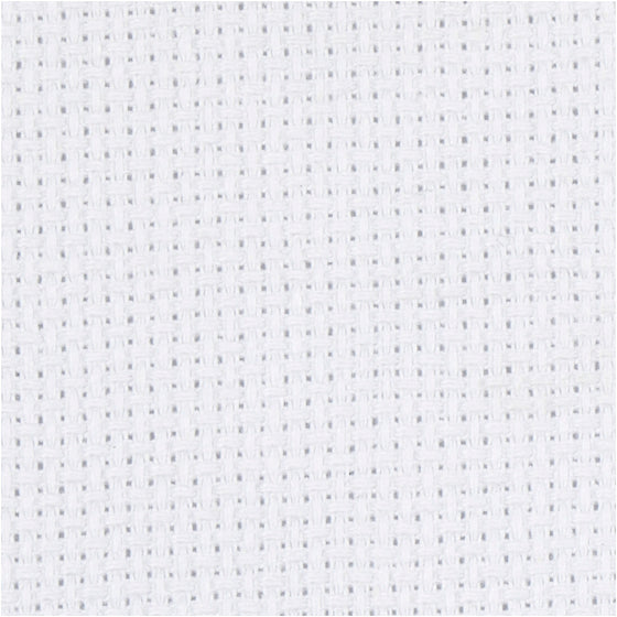 Aidastof, str. 50x50 cm, 70 tern pr. 10 cm, hvid, 1 stk.