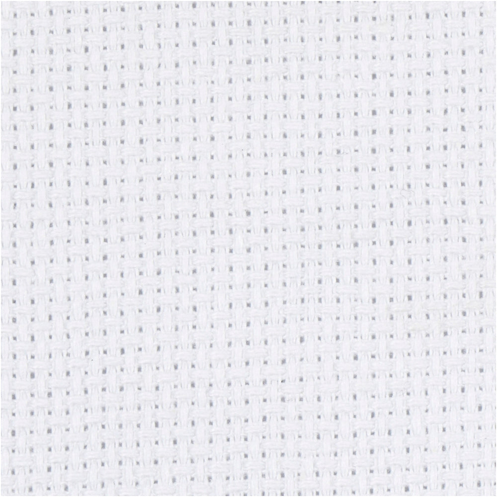 Aidastof, str. 50x50 cm, 70 tern pr. 10 cm, hvid, 1 stk.