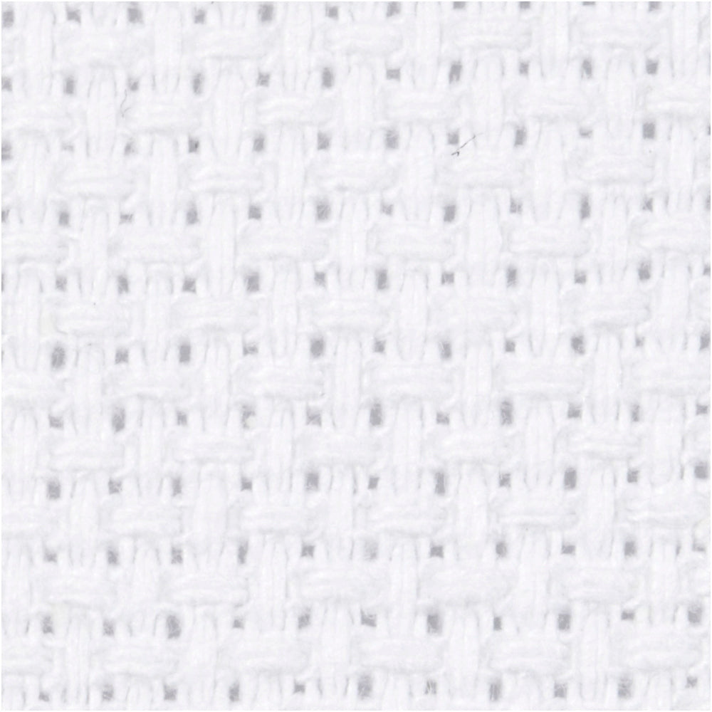 Aidastof, str. 50x50 cm, 70 tern pr. 10 cm, hvid, 1 stk.
