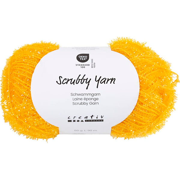 Scrubby Garn, L: 90 M, gul, 50 g/ 1 ngl.