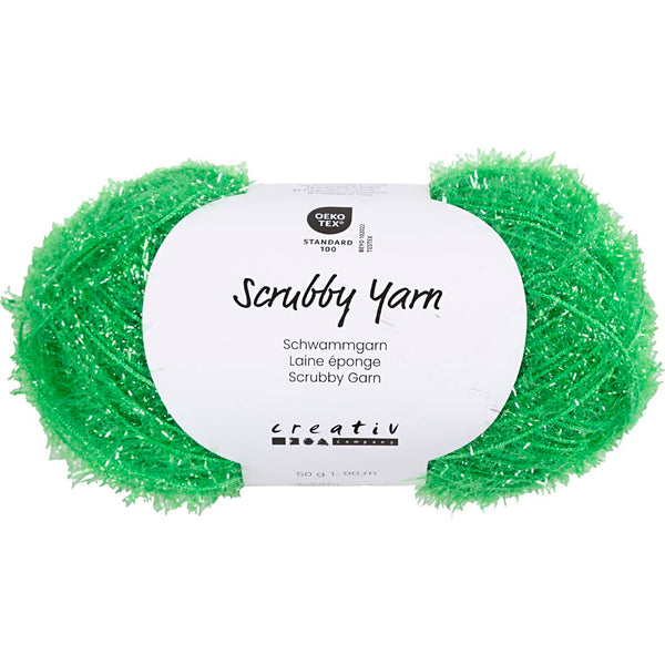 Scrubby Garn, L: 90 M, grøn, 50 g/ 1 ngl.