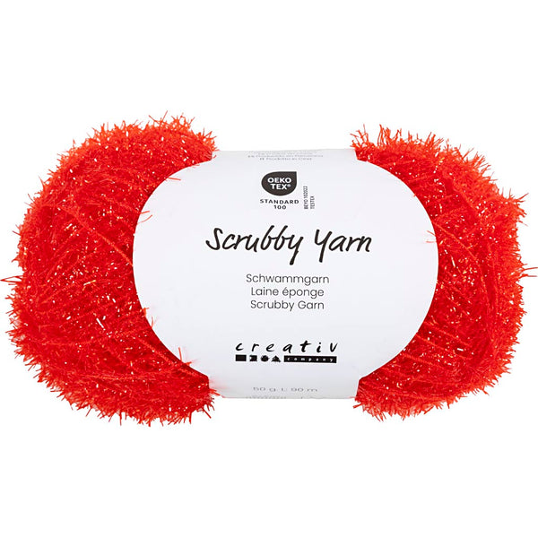Scrubby Garn, L: 90 M, rød, 50 g/ 1 ngl.