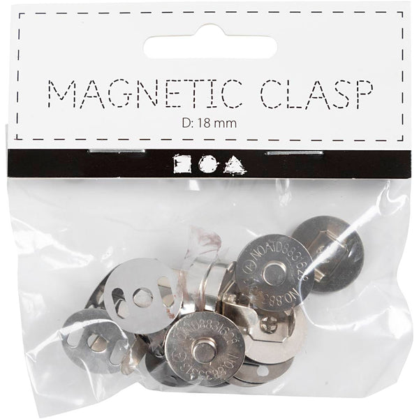 Magnetlås, diam. 18 mm, 4 stk./ 1 pk.