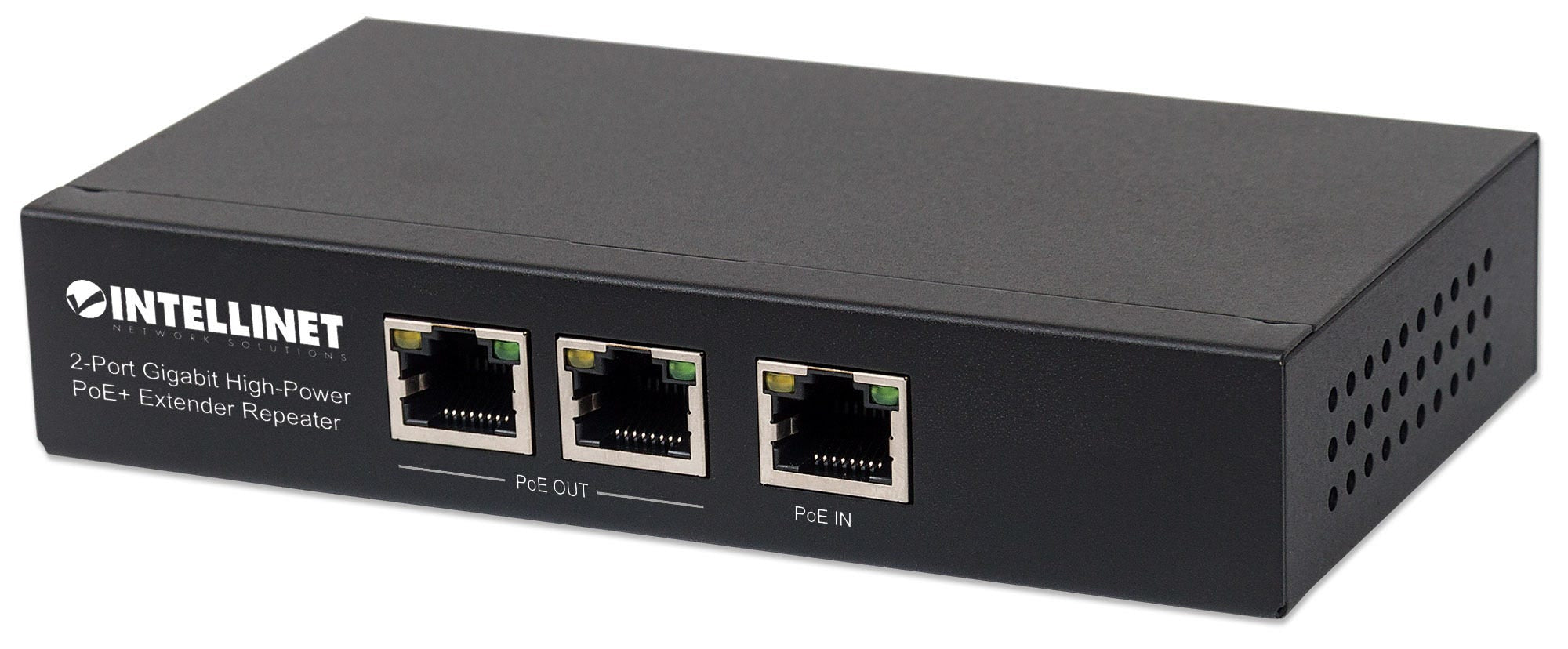 Intellinet 2-Port  High-Power  Extender Repeater, IEEE 802.3at/af Power over  ( / ), metal Repeater
