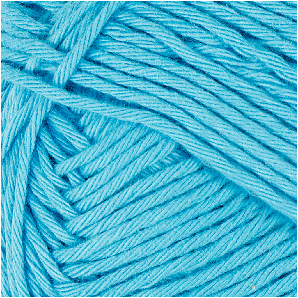 Bomuldsgarn, 8/8, L: 80-85 M, str. maxi, turkis, 50 g/ 1 ngl.